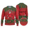 Custom Christmas Thicc Santa Green And Red Ugly Christmas Sweater - Image 1