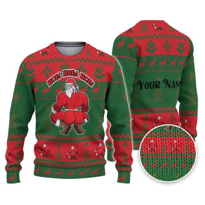 custom christmas thicc santa red and green ugly christmas sweater 1 Custom Christmas Thicc Santa Red And Green Ugly Christmas Sweater - Image 1
