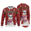 Custom Christmas Thug Life Alpaca Red And Green Ugly Christmas Sweater - Image 1