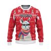 Custom Christmas Thug Life Alpaca Red And White Ugly Christmas Sweater - Image 2