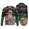 Custom Funny Holiday Big Fat Tatoo Santa Ugly Christmas Sweater - Image 1