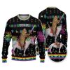 Custom Funny Holiday Cat Ride Unicorn Ugly Christmas Sweater - Image 1