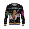 Custom Funny Holiday Cat Ride Unicorn Ugly Christmas Sweater - Image 2