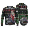 Custom Funny Holiday Cool Biker Santa Ugly Christmas Sweater - Image 1