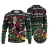 Custom Funny Holiday Cool Skateboard Santa Ugly Christmas Sweater - Image 1