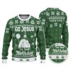 Custom Funny Holiday Happy Jesus Birthday Green Ugly Christmas Sweater - Image 1