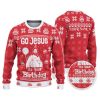 Custom Funny Holiday Happy Jesus Birthday Red Ugly Christmas Sweater - Image 1