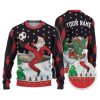 Custom Funny Holiday Santa Sport Soccer Ugly Christmas Sweater - Image 1