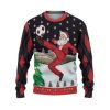 Custom Funny Holiday Santa Sport Soccer Ugly Christmas Sweater - Image 2