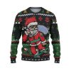 Custom Funny Holiday Skate Board Santa Ugly Christmas Sweater - Image 2