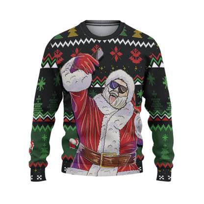 custom funny holiday streamer swag santa ugly christmas sweater 2 Custom Funny Holiday Streamer Swag Santa Ugly Christmas Sweater - Image 2