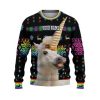 Custom Funny Holiday Unicorn Smile Ugly Christmas Sweater - Image 2