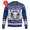Custom Name Pabst Blue Ribbon Titties Funny Ugly Christmas Sweater - Image 1