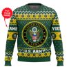 Custom Name Us Army Ugly Christmas Sweater - Image 1