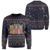 Custom Ugly Cat Christmas Sweater Holiday Gift - Image 2