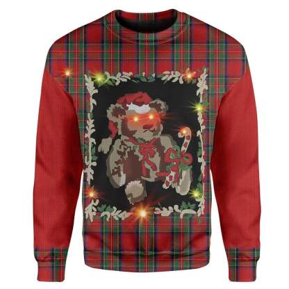 custom ugly christmas bear christmas sweater 1 Custom Ugly Christmas Bear Christmas Sweater - Image 1