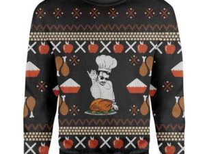 Custom Ugly Christmas Chef Sweater - Image 1