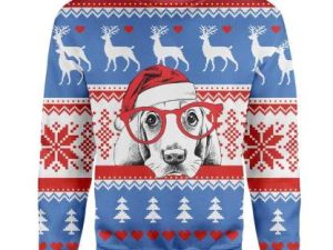 Custom Ugly Christmas Dog Christmas Sweater - Image 1