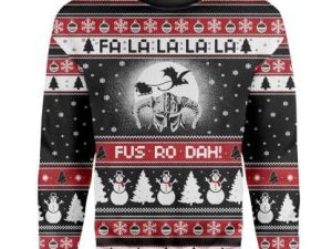 Custom Ugly Christmas Fa La La La La Christmas Sweater - Image 1