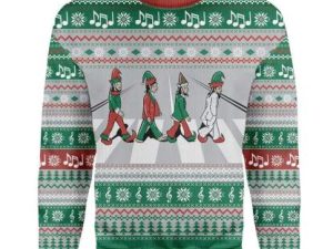 Custom Ugly Christmas Road Sweater - Image 1