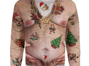 Custom Ugly Christmas Santa Sweater Custome - Image 1