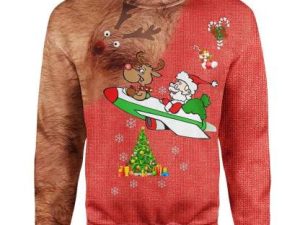 Custom Ugly Christmas Santa Sweater With Full Size - Image 1