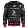 Custom Ugly Christmas Valhalla Viking Christmas Sweater - Image 1