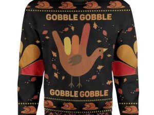 Custom Ugly Gobble Christmas Sweater - Image 1