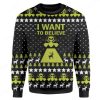 Custom Ugly I Want To Believe Christmas Sweater - Image 1
