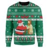 Custom Ugly Santa And Jesus Christmas Sweater Holiday Gift - Image 1