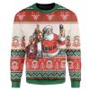 Custom Ugly Santa And Jesus Christmas Sweater With Full Size - Image 1