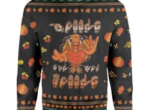 Custom Ugly Turkey Christmas Sweater Holiday Gift - Image 1