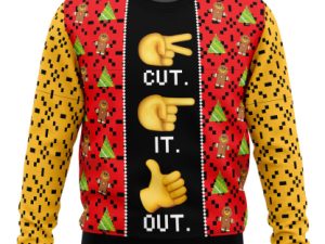 Cut It Out Full House Ugly Christmas Sweater Holiday Gift - Image 1