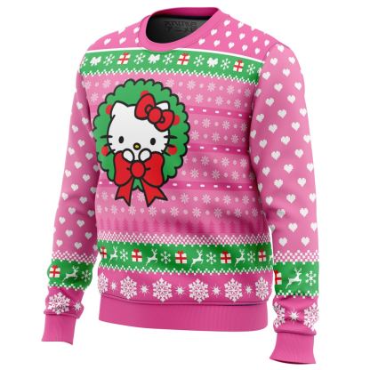 cute christmas hello kitty ugly christmas sweater 2 Cute Christmas Hello Kitty Ugly Christmas Sweater - Image 2