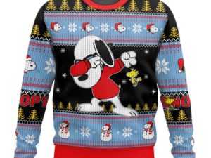 Cute Doggy The Charlie Brown And Cute Doggy Show Ugly Christmas Sweater - Image 1