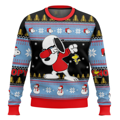 cute doggy the charlie brown and cute doggy show ugly christmas sweater 1 Cute Doggy The Charlie Brown And Cute Doggy Show Ugly Christmas Sweater - Image 1