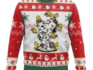 Cute Doggy The Charlie Brown And Cute Doggy Show Ugly Christmas Sweater Holiday Gift - Image 1