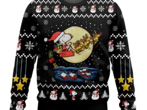 Cute Doggy The Charlie Brown And Cute Doggy Show Ugly Christmas Sweater Xmas Gift - Image 1