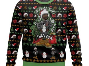Cute Doggy This Holiday Season We Getting Lit In More Ways Ugly Christmas Sweater - Image 1