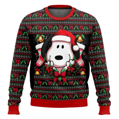cute doggy ugly christmas sweater unisex 1 Cute Doggy Ugly Christmas Sweater Unisex - Image 1