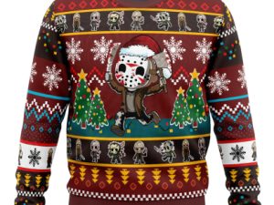 Cute Jason Friday The 13Th Ugly Christmas Sweater - Image 1