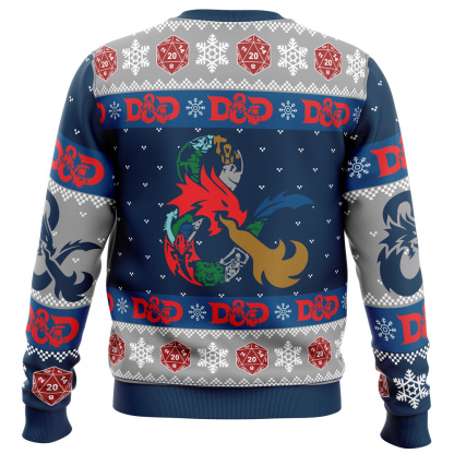 d 20 dungeons dragons ugly christmas sweater 2 D 20 Dungeons Dragons Ugly Christmas Sweater - Image 2