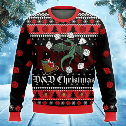 d d ugly christmas sweater 1 D D Ugly Christmas Sweater - Image 1