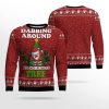 Dabbing Around The Christmas Tree Santa Claus And Goblin Ugly Christmas Sweater - Image 2