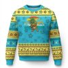 Dabbing Pineapple Christmas Tree Lights Ugly Christmas Sweater - Image 1