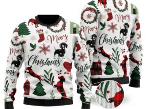 Dachshund Christmas Holiday Ugly Christmas Sweater - Image 1