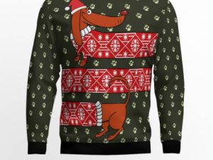 Dachshund Funny Christmas Ugly Christmas Sweater - Image 1