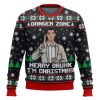 Danger Zone Merry Drunk I Christmas Archer Ugly Christmas Sweater - Image 1