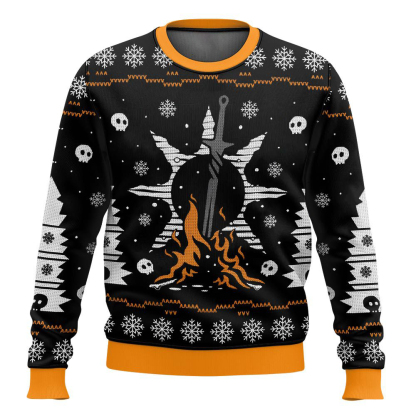 dark souls ugly christmas sweater 1 Dark Souls Ugly Christmas Sweater - Image 1
