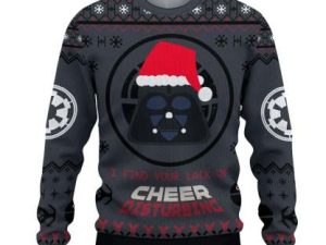 Darth Vader Cheer Christmas Ugly Christmas Sweater - Image 1